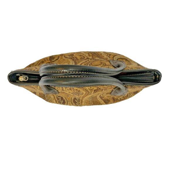 Vintage Fossil Forever Paisley Tapestry Purse Leather Accents Boho Y2K - Picture 4 of 16